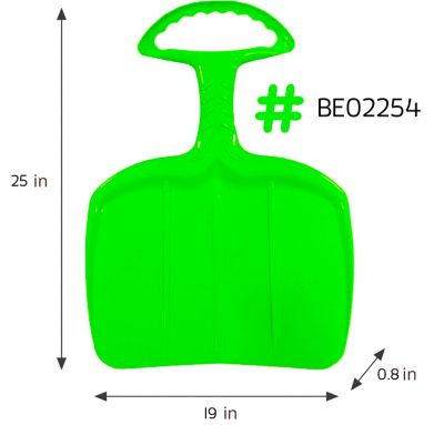 Image showing 1 th Belli Snow Sled board with Handle for Teens and Adults in Green