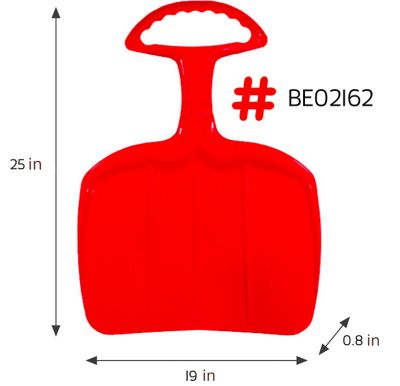Image showing  Snow Sled board with Handle for Teens and Adults in Red
