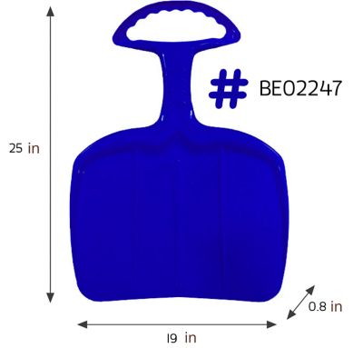 Image showing  Snow Sled board with Handle for Teens and Adults in Blue