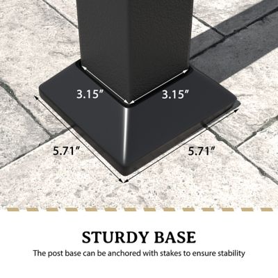 Image showing 8 th Veikous 3-Person Outdoor Patio Swing with Pergola Canopy and Cushions in Navy Blue