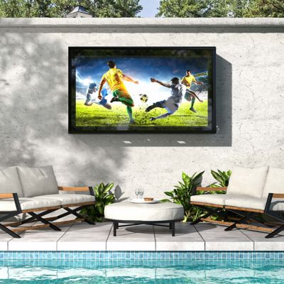 Veikous Outdoor TV Cover with Wall Mounting Bracket