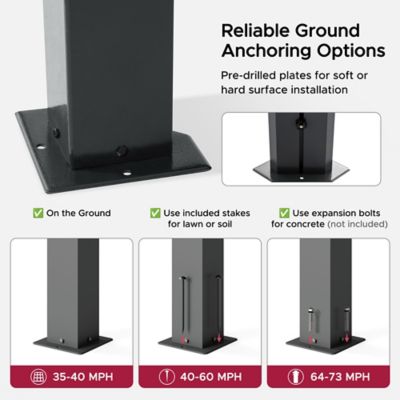Image showing 9 th Sunjoy Kingston 14x12 Steel & PC Roof Top/Hardtop Gazebo with Curtain and Netting