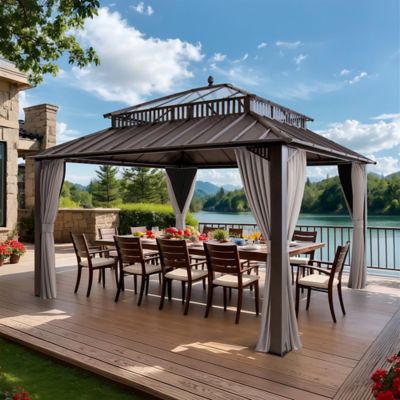 Product color PC Top/Brown Aluminum Posts