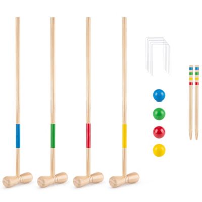 Grasshopper Games Croquet, Classic Yard Game, Wood Set