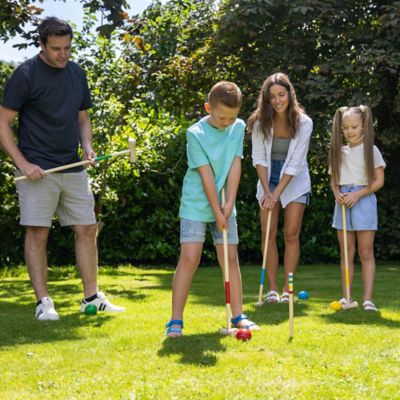 Image showing 6 th Grasshopper Games Croquet, Classic Yard Game, Wood Set