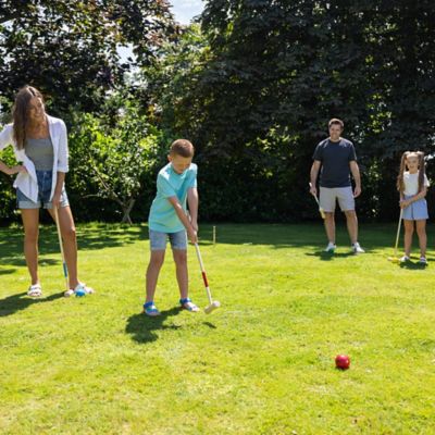 Image showing 7 th Grasshopper Games Croquet, Classic Yard Game, Wood Set