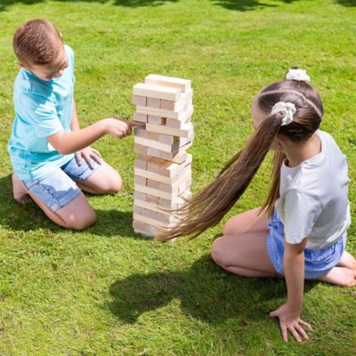 Image showing  Giant Stack 'N' Fall, Classic Wooden Block Game