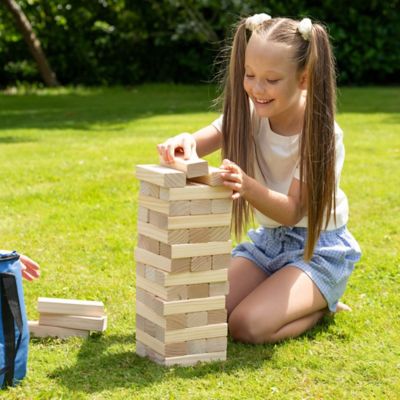 Image showing  Giant Stack 'N' Fall, Classic Wooden Block Game