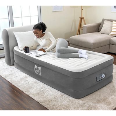 Image showing  Tritech Twin Air Mattress and Headboard