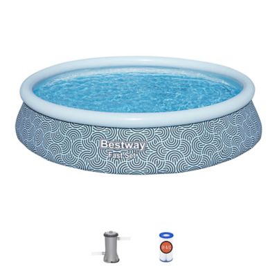 Bestway Fast Set Pool Set, Blue Abstract