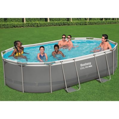 Image showing  Steel Pro MAX Oval Pool Set, 16 ft.