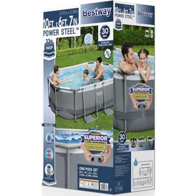 Image showing  Steel Pro MAX Oval Pool Set, 10 ft.