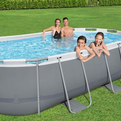 Image showing 3 th Bestway Steel Pro MAX Oval Pool Set, 14 ft.