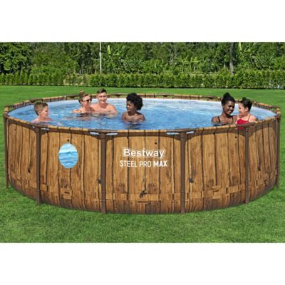 Image showing 2 th Bestway Steel Pro MAX Splashview Pool Set, 14 ft.