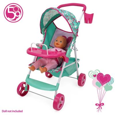 Image showing  Mint Heart: Doll Stroller - Sarah