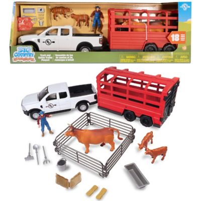 Image showing  Trailer Playset Truck & Cattle, 18 pc.