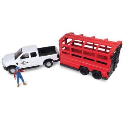 Image showing  Trailer Playset Truck & Cattle, 18 pc.