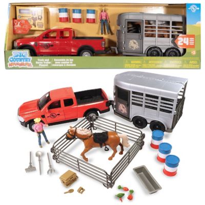 Image showing  Trailer Playset Truck & Horse, 24pc