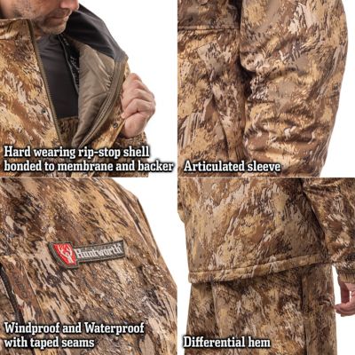 Image showing 4 th Huntworth Men's Moreau, Midweight, Lined, Waterproof, Waterfowl, Hunting Jacket, Obrys