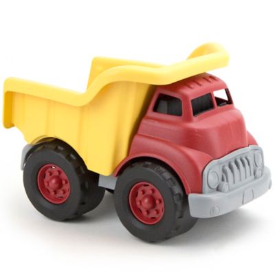 Green Toys Dump Truck, Yellow & Red, Toy Construction Vehicle