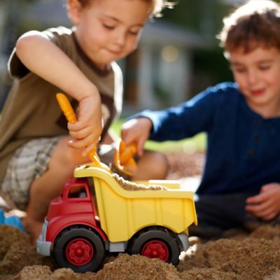 Image showing  Dump Truck, Yellow & Red, Toy Construction Vehicle