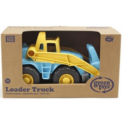 Image showing  Loader Truck, Blue & Yellow, Scoop & Dump Toy Construction Vehicle