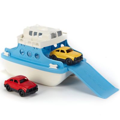 Green Toys Ferry Boat, Blue & White, Floating Toy Vehicle & 2 Mini Cars
