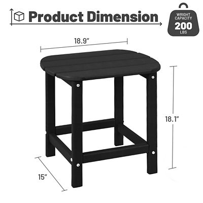 Image showing  2-Piece HDPE Outdoor Rocking Chair Set with Side Table, All-Weather Porch Rocker and End Table Bundle