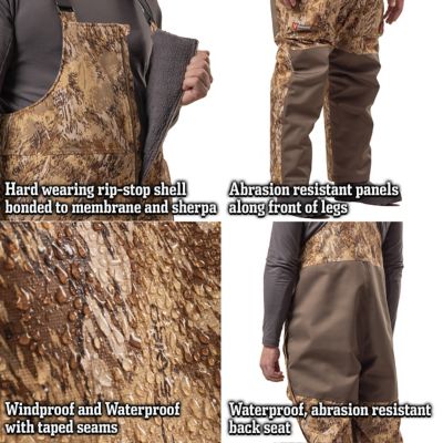 Image showing  Men's Huron Heavy Weight Wateproof Rain Bibs, Heat Boost, Merino Wool, Obrys