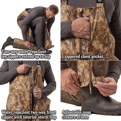 Image showing  Men's Huron Heavy Weight Wateproof Rain Bibs, Heat Boost, Merino Wool, Obrys