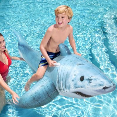 Image showing  H2OGO! Ride On Float, Realistic Shark