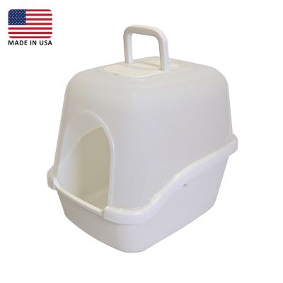 Image showing  PAW TRAX Hooded Cat Litter Box White