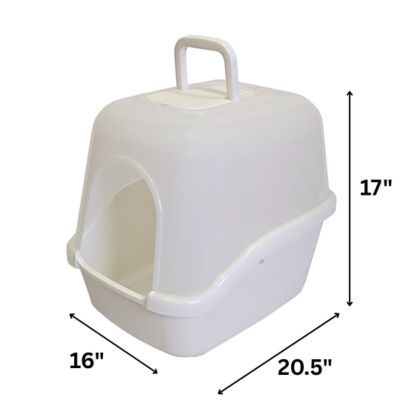 Image showing  PAW TRAX Hooded Cat Litter Box White