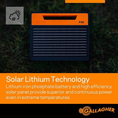 Image showing  S120 Lithium Solar Electric Fence Energizer
