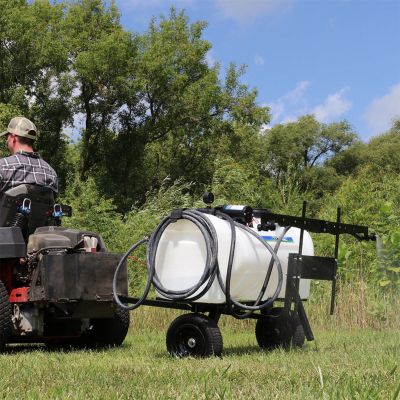 Image showing  25 gal. Deluxe Pull Behind Broadcast Sprayer, 2.2GPM, 7 ft. Swath