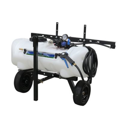 Image showing  15 gal. Deluxe Pull Behind Broadcast Sprayer, 2.2GPM, 7 ft. Swath
