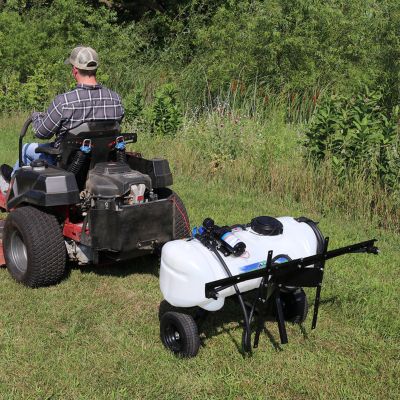 Image showing  15 gal. Deluxe Pull Behind Broadcast Sprayer, 2.2GPM, 7 ft. Swath