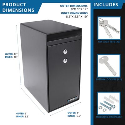 Image showing 6 th Barska 0.27 cu. ft Dual Key Depository Safe