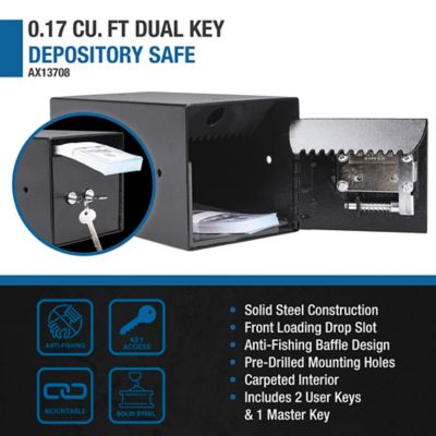 Image showing 6 th Barska 0.17 Cu. ft Dual Key Depository Safe
