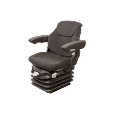 Uni Pro 1055 Air Suspension Seat, 12 V, Black/Gray Fabric