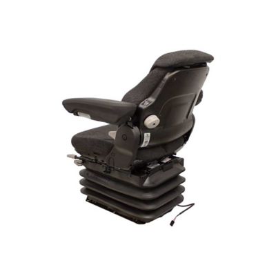 Image showing  1055 Air Suspension Seat, 12 V, Black/Gray Fabric