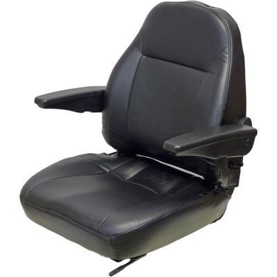 Uni Pro 441 Seat Top Assembly, With Armrests, Black Vinyl