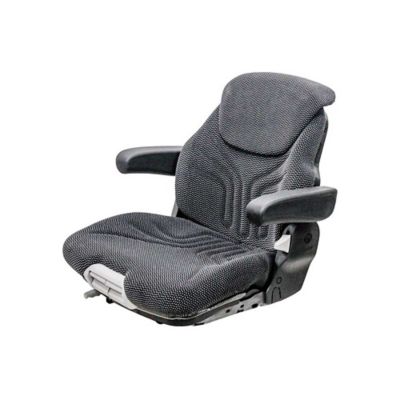 Uni Pro 731 Seat Top Assembly, With Armrests, Black/Gray Fabric