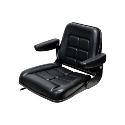Image showing  142 Seat Top Assembly, With Armrests, Black Vinyl