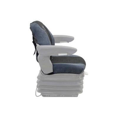 Image showing  Seat + Backrest Cover Kit for Grammer Seats, Two-Tone Gray Alcanta Fabric