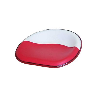 Uni Pro International Harvester HM Pan Seat, Rod Mount Pattern, Red & White Vinyl