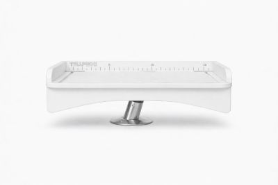 TRAPSKI Single Fillet Table with Rod Mount for 5 gal. Buckets, 18 x 12in., with Legs for Flat Surfaces, Pure White