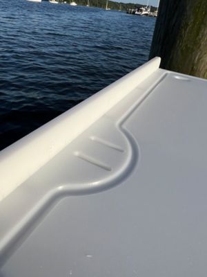 Image showing  Double Fillet Table with Rod Mount for 2 Buckets, 33 x 12in., with Legs for Flat Surfaces, Pure White