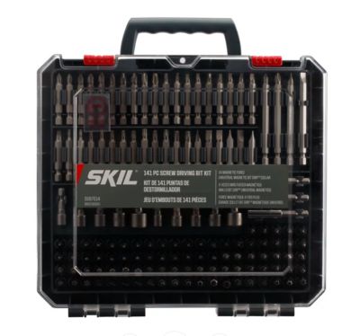 SKILSkil 141 pc, Screw Driving Kit with Bit Grip