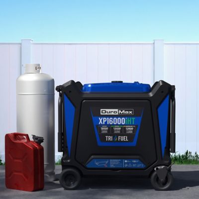 Image showing 7 th DuroMax 16,000 Watt V-Twin Tri Fuel Portable Digital Inverter Generator
